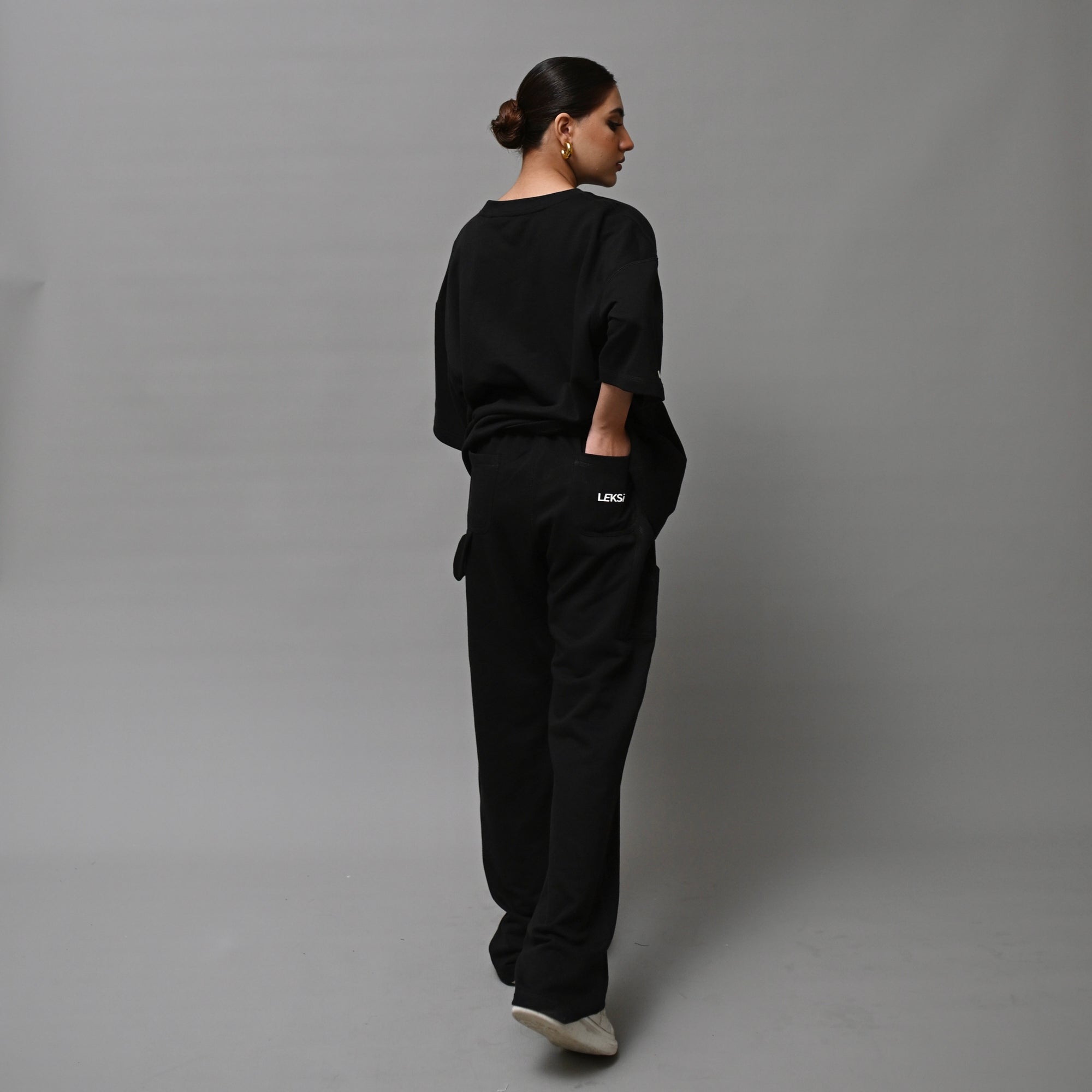 Coal Black Terry Co-ord