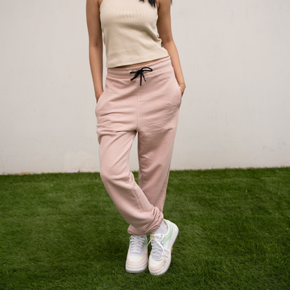 Kashmiri Chai Pink Unisex Terry Sweatpants (Summer-Friendly)