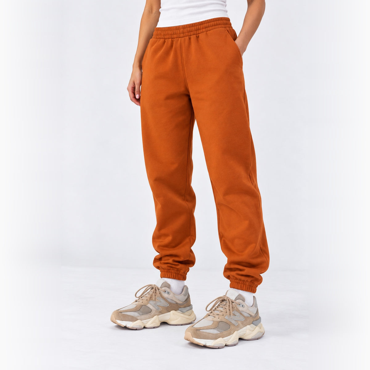 Light Brown Unisex Fleece Sweatpants (Winter-Friendly)