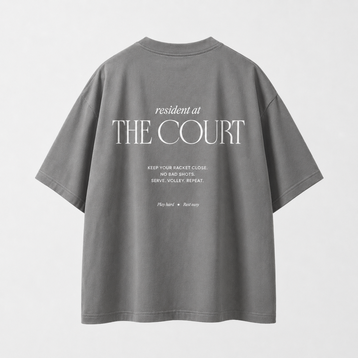 Resident At the Court Grey Oversized Tee