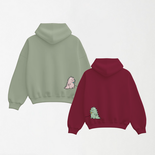 Dino Calls - Valentines Special Graphic Hoodies (Pair)