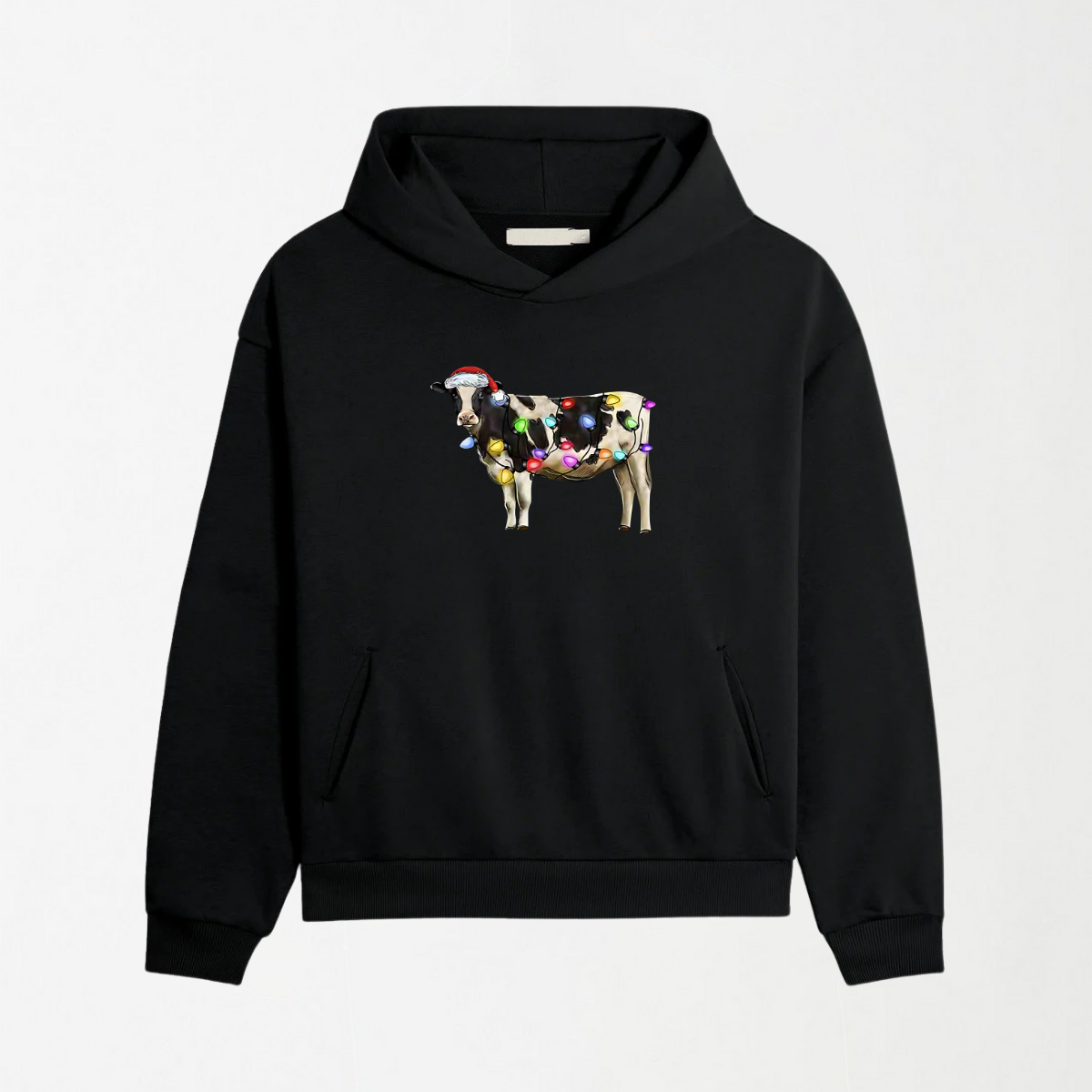 Christmas Cow - Graphic Hoodie