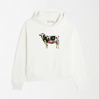 Christmas Cow - Graphic Hoodie