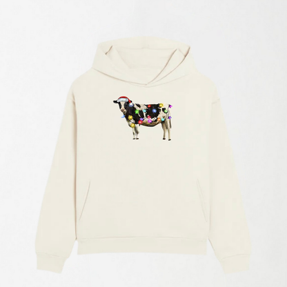 Christmas Cow - Graphic Hoodie