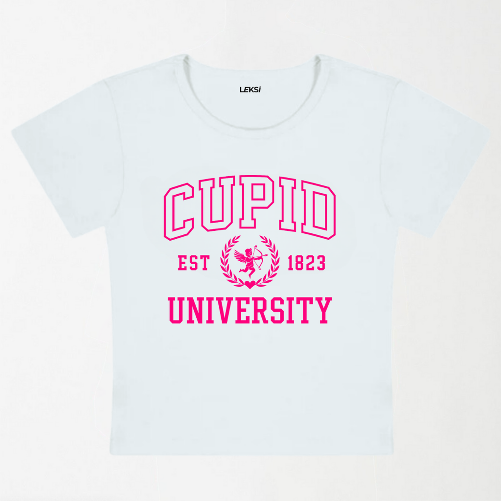 Cupid University Y2K Baby Tee