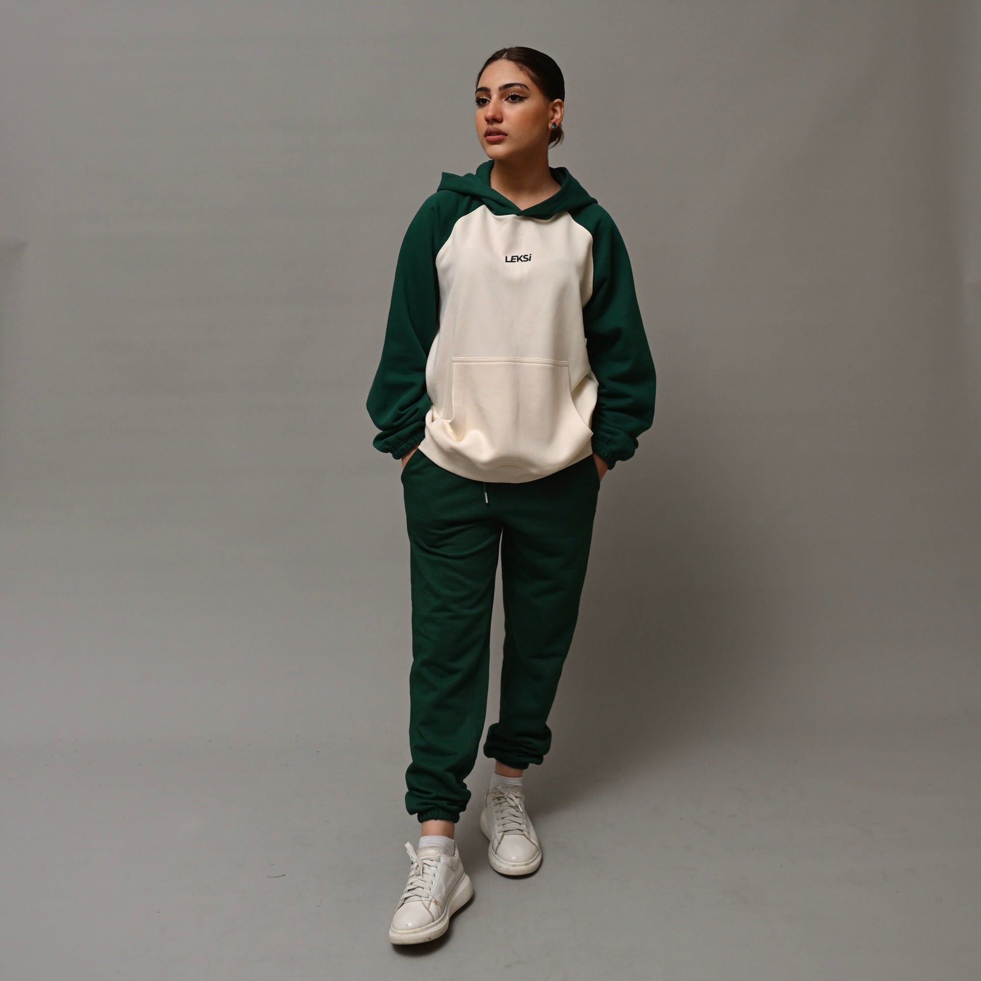 Matcha Green Unisex Raglan Hoodie
