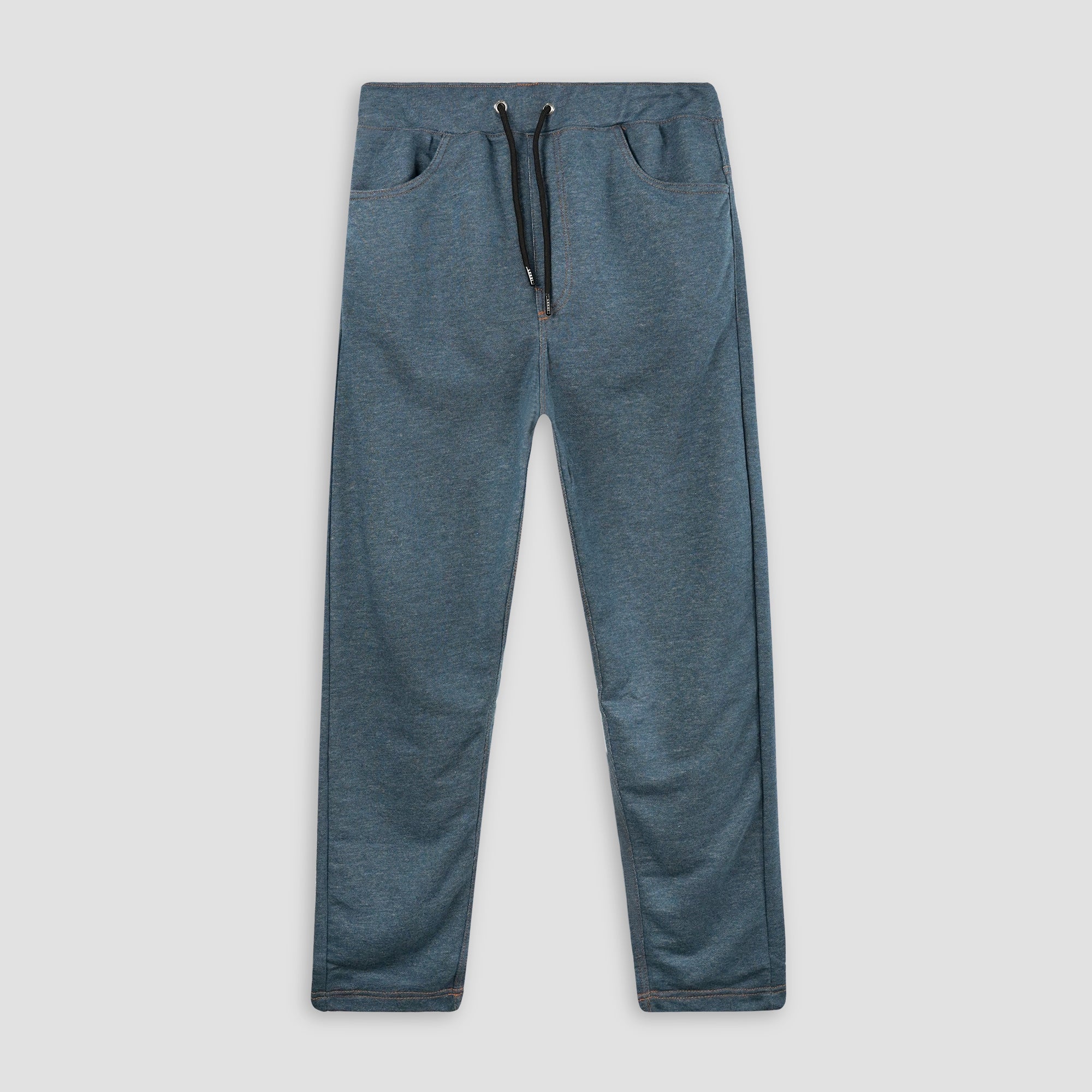 Denim-Print Unisex Terry Sweatpants