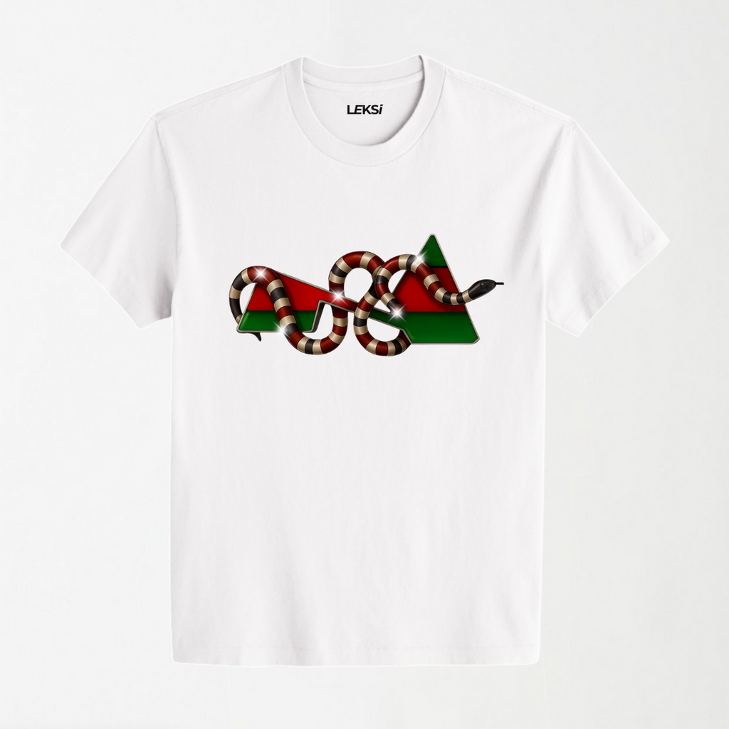 Diamond Coral Snake - Round Neck Unisex T Shirt