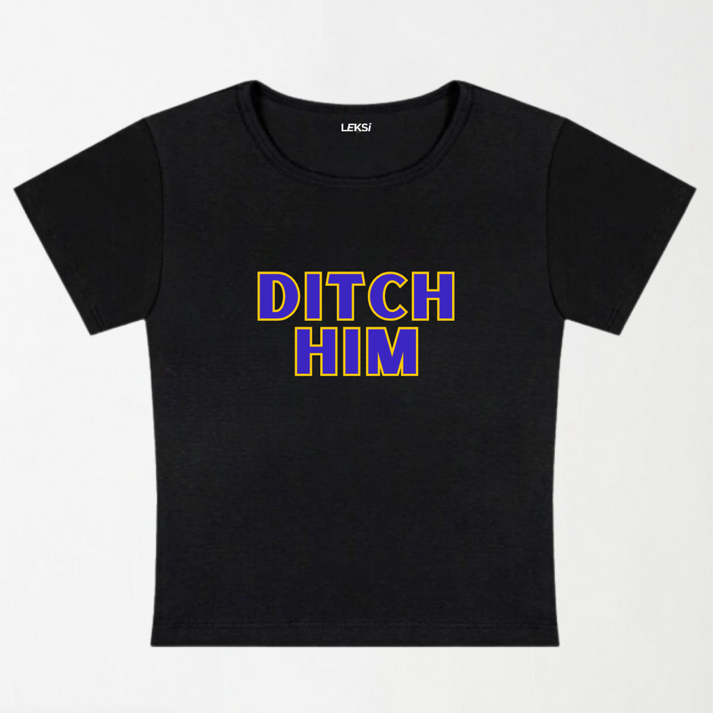 Ditch Him Pride Y2K Baby Tee