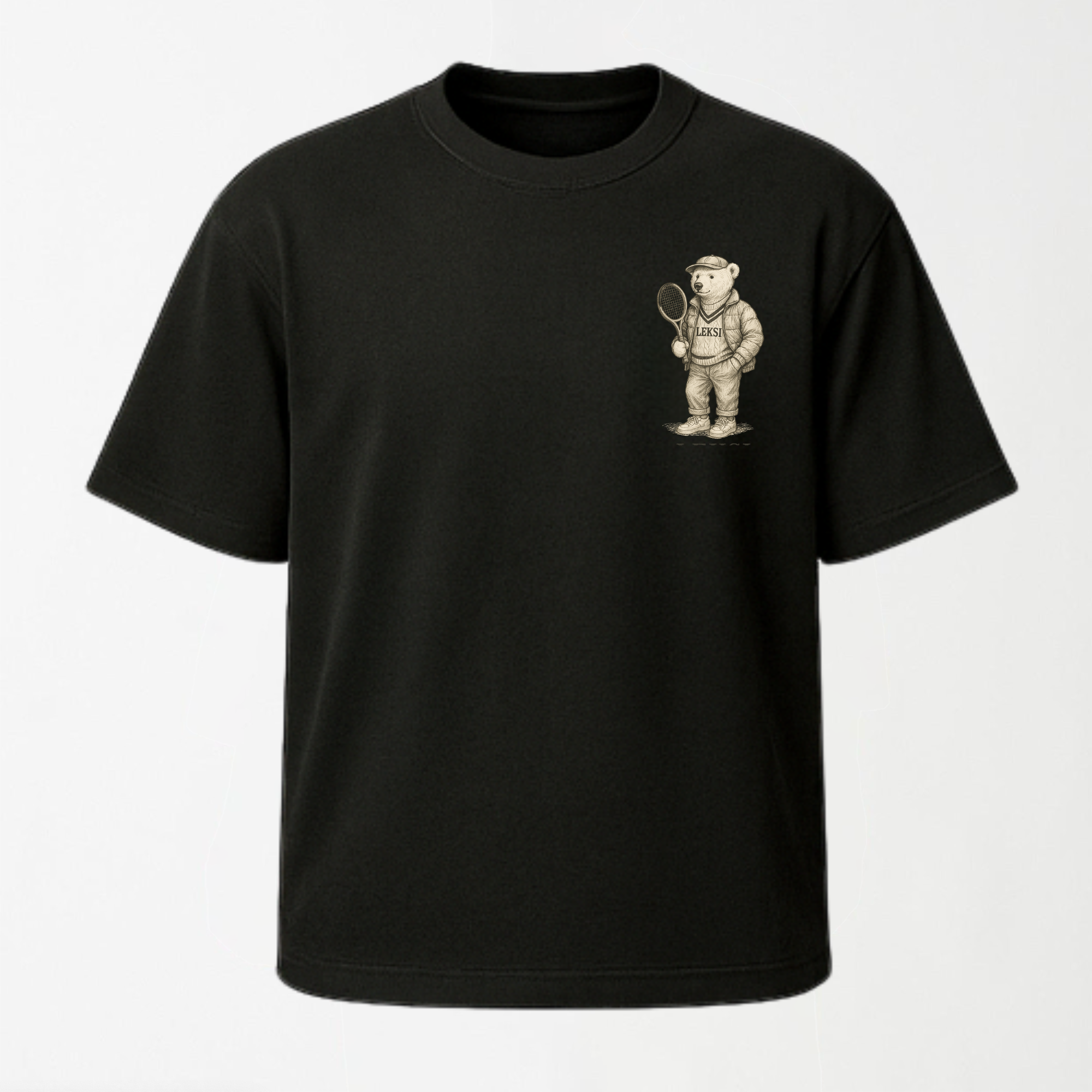LEKSI Bear Takes a Walk - Travel Edition Drop Shoulder Tee