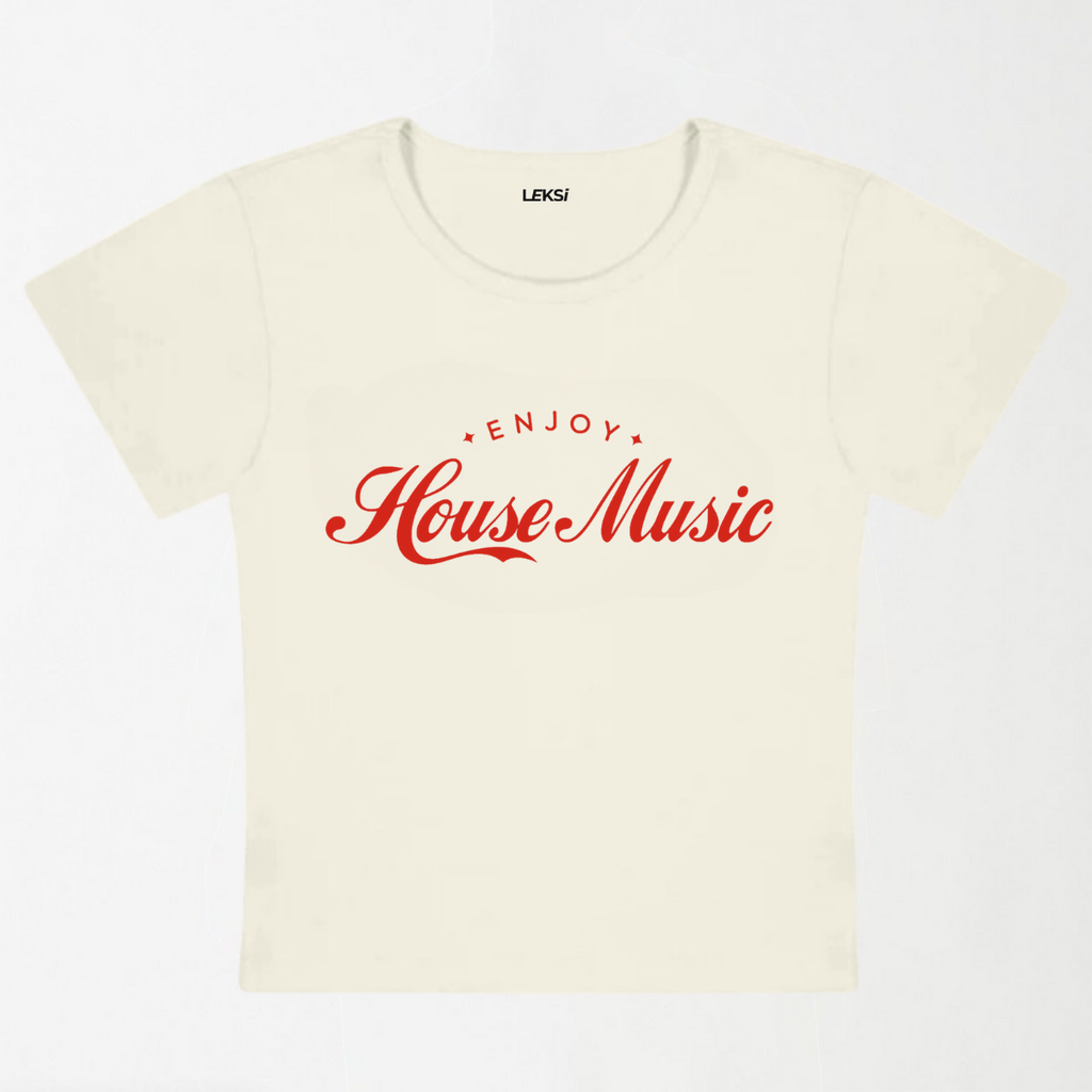 Enjoy House Music Y2K Baby Tee