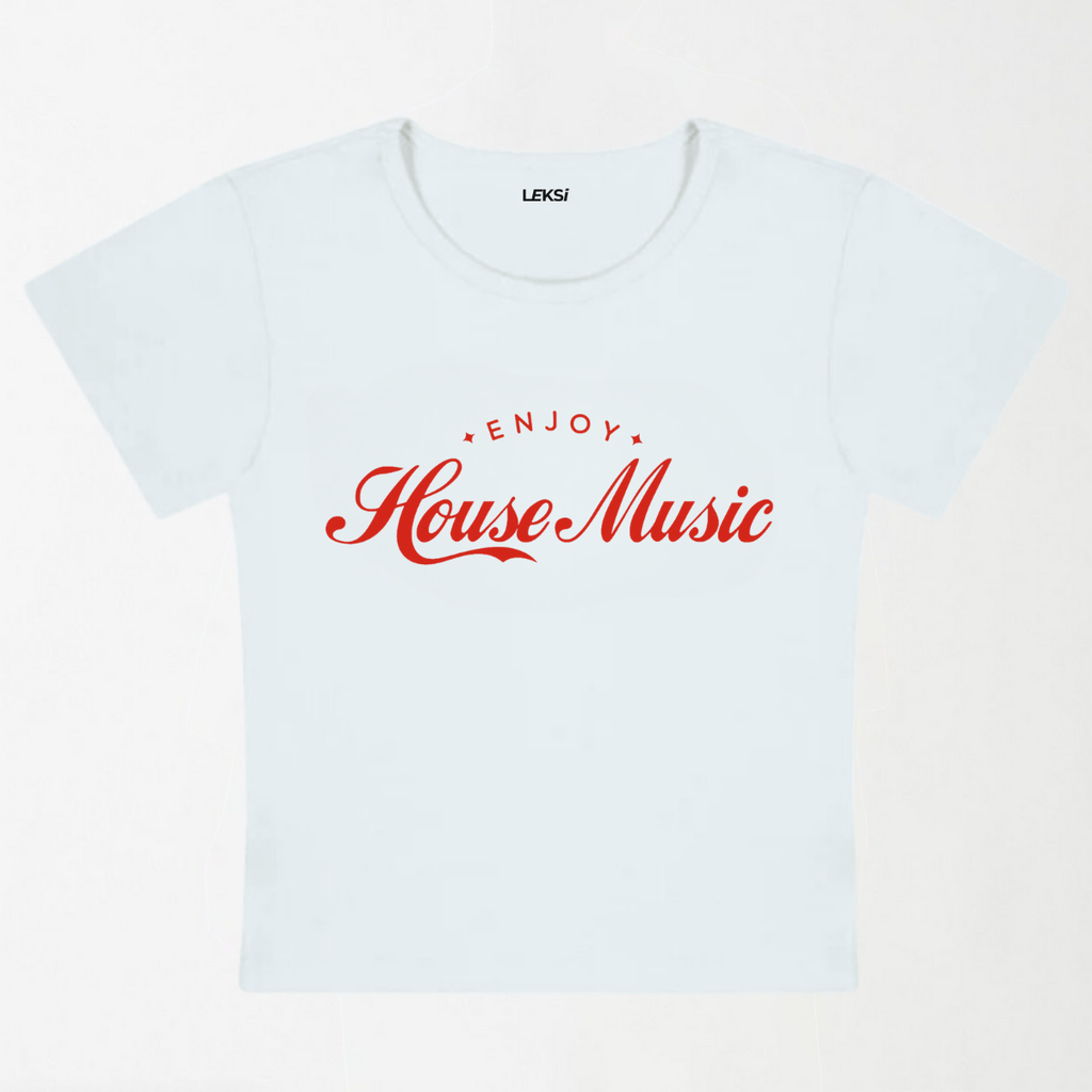 Enjoy House Music Y2K Baby Tee