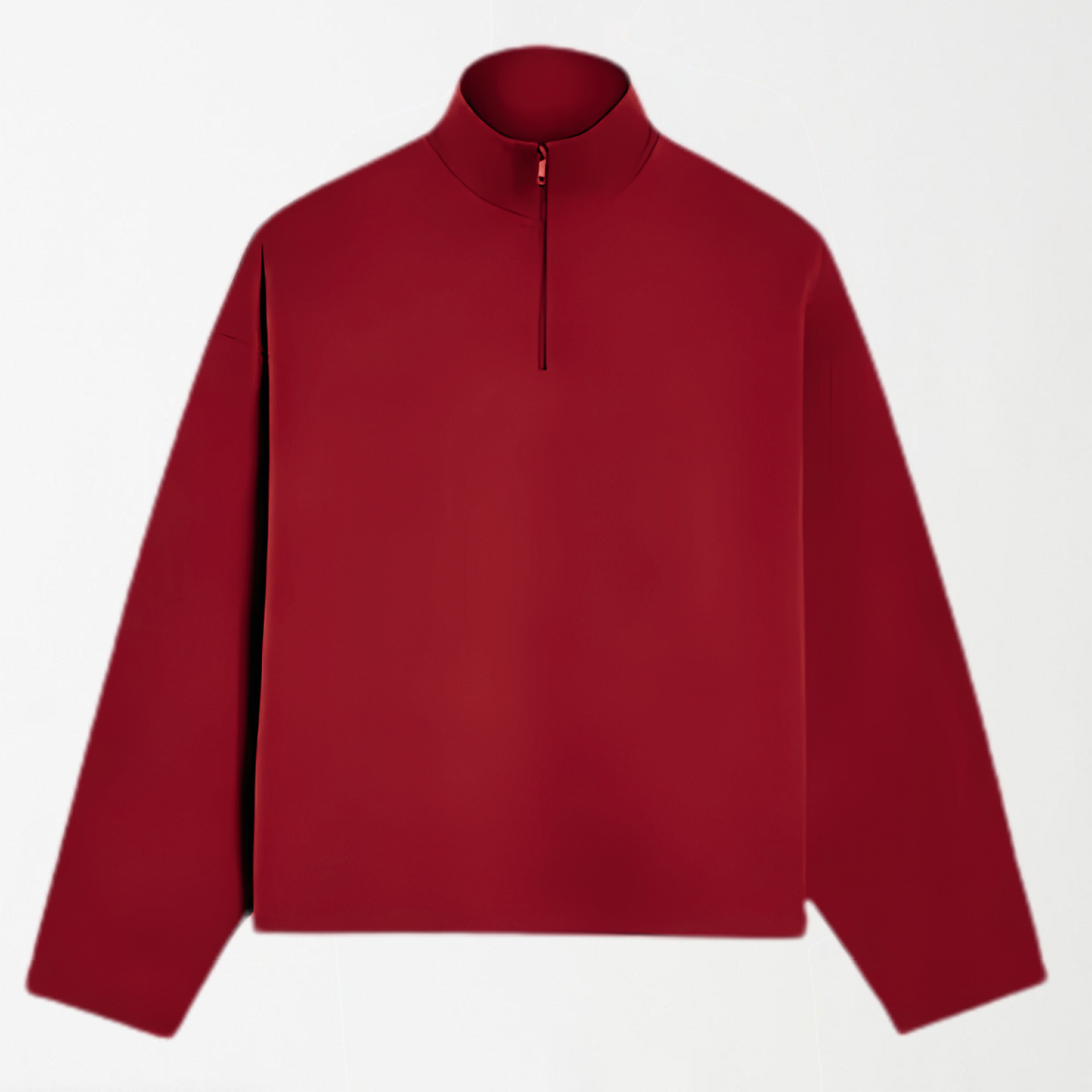 Red Unisex Interlock Quarter Zip