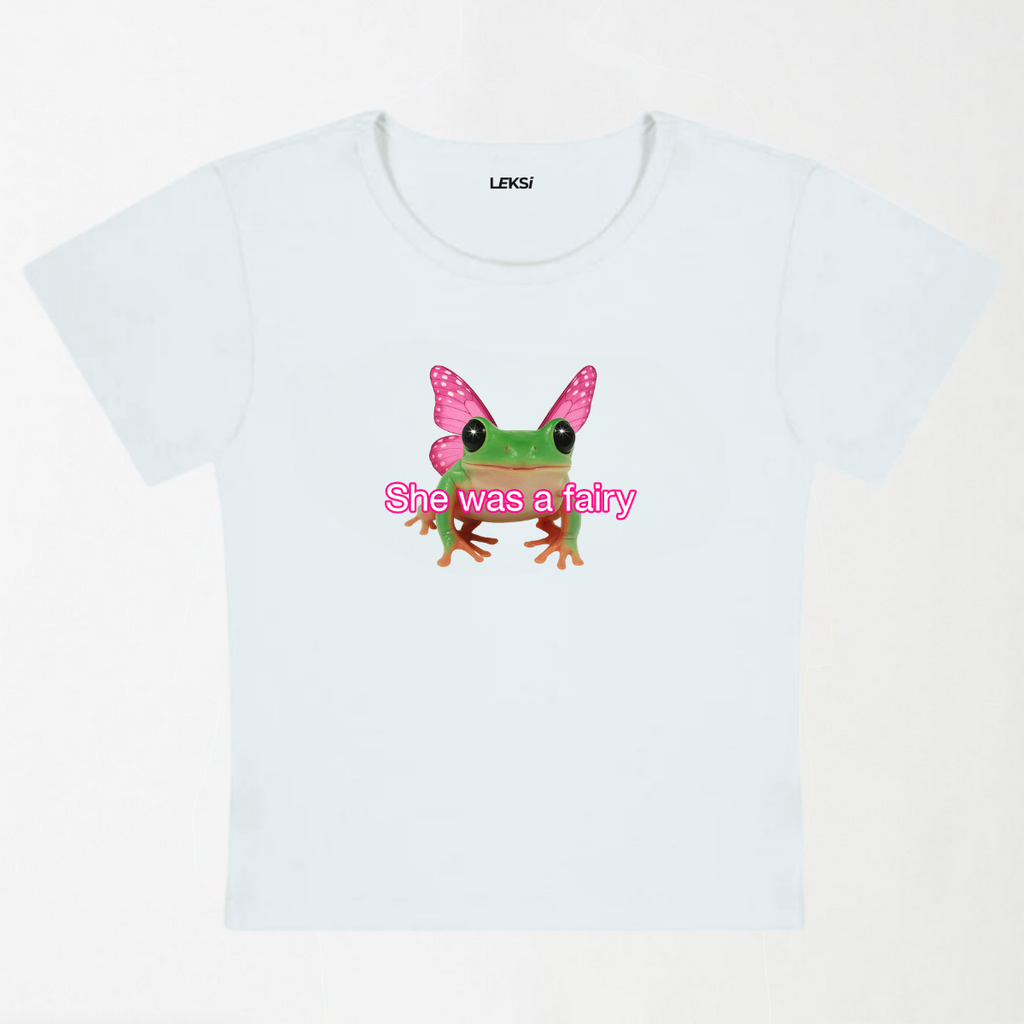 Fairy Frog Y2K Baby Tee