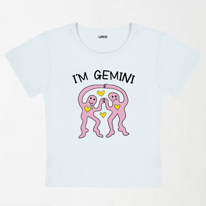 I'M Gemini Y2K Baby Tee