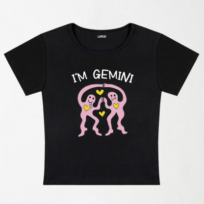 I'M Gemini Y2K Baby Tee