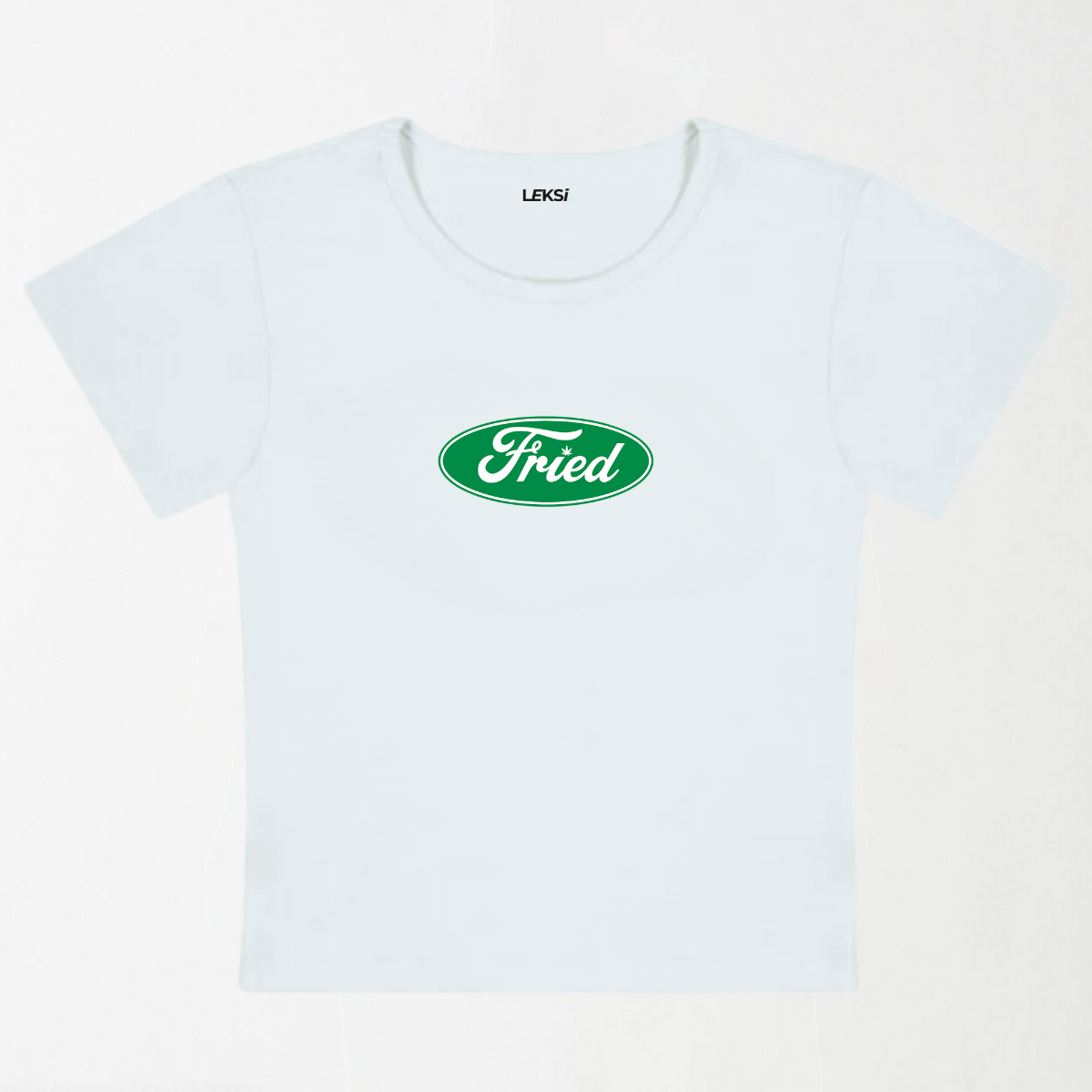 Green Fried Y2K Baby Tee