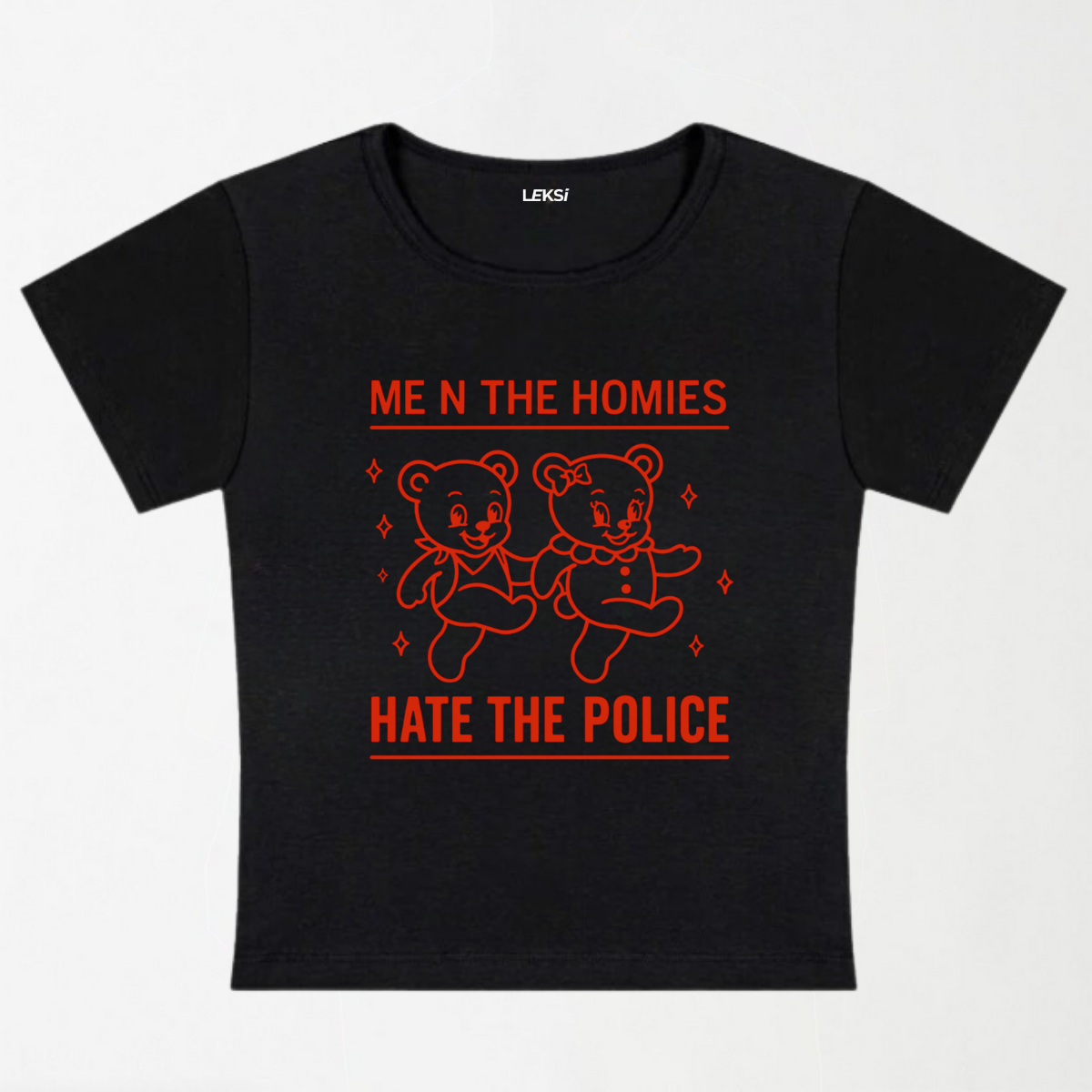 Hate The Police Y2K Baby Tee