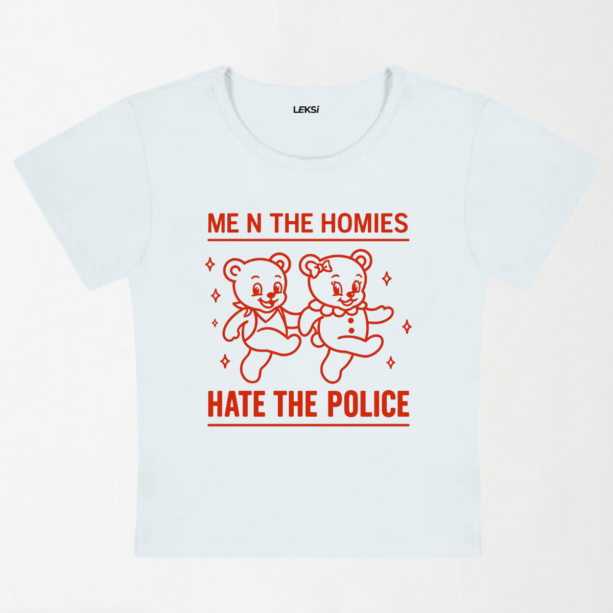 Hate The Police Y2K Baby Tee
