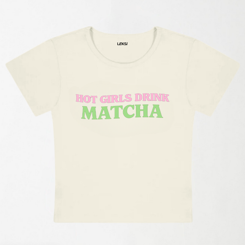 Hot Girls Drink Matcha Y2K Baby Tee