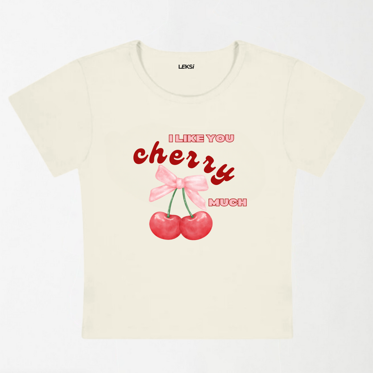 I Like You Cherry Much Y2K Baby Tee