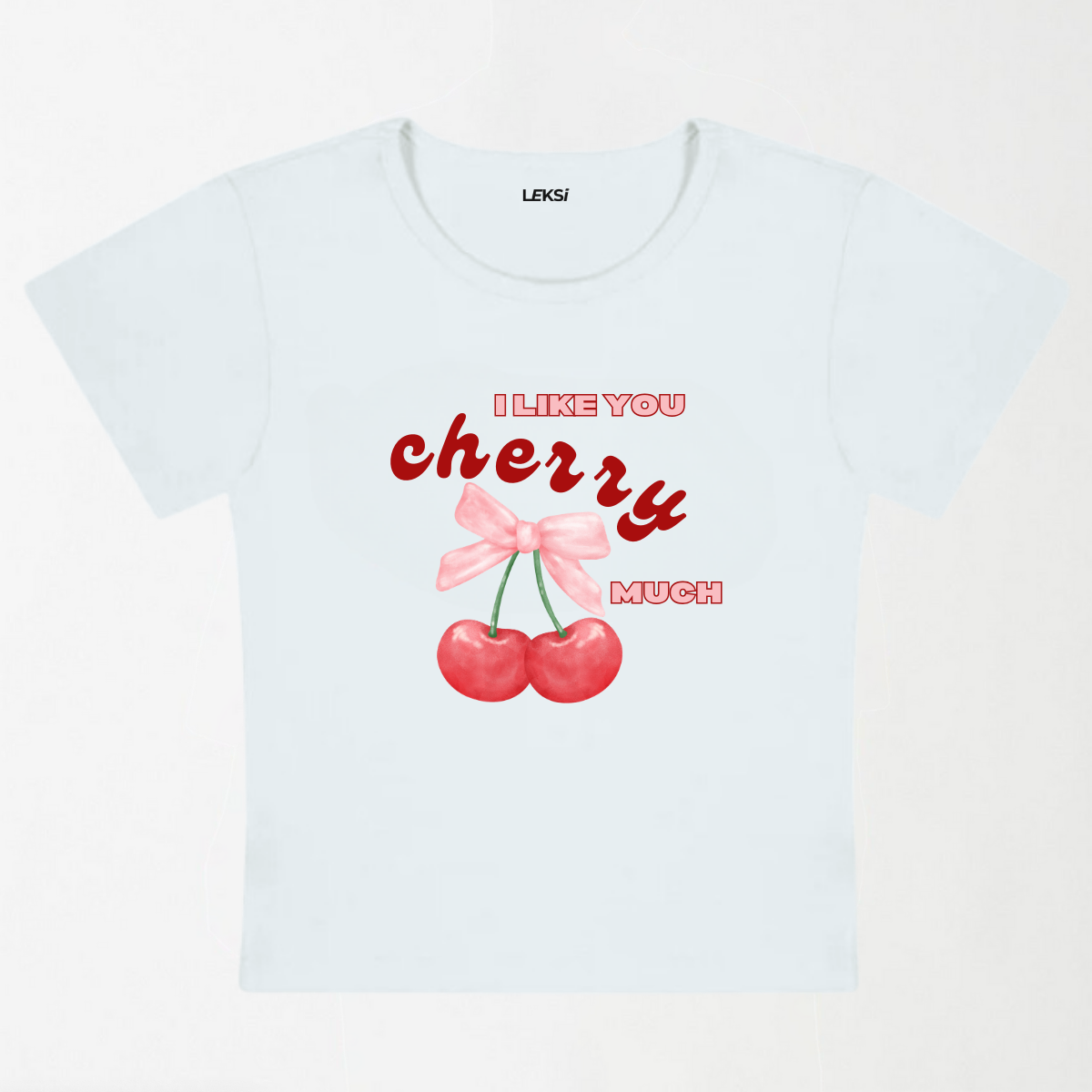 I Like You Cherry Much Y2K Baby Tee