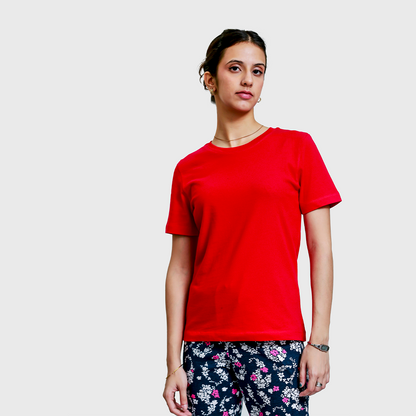 Red Crewneck Women's T-Shirt