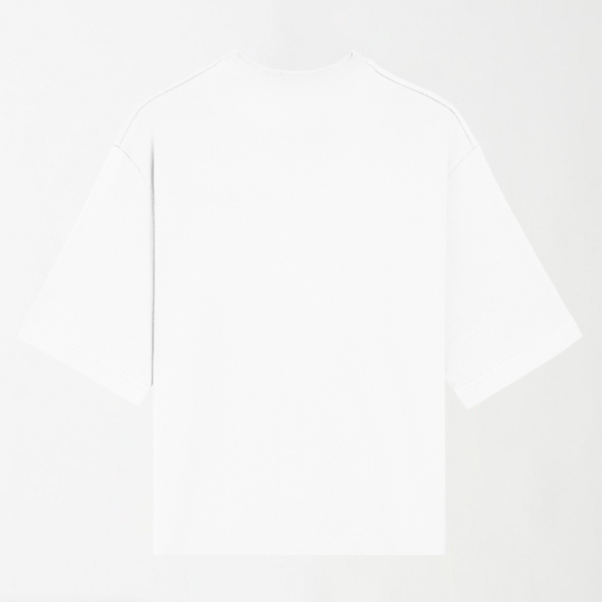 White - Drop Shoulder Oversized Unisex Plain T-Shirt