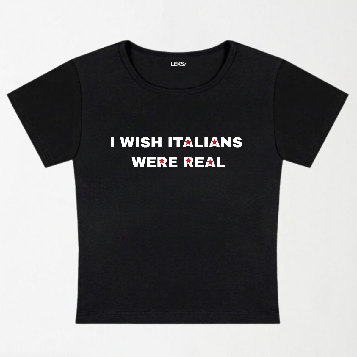 I Wish Italians Were Real Y2K Baby Tee