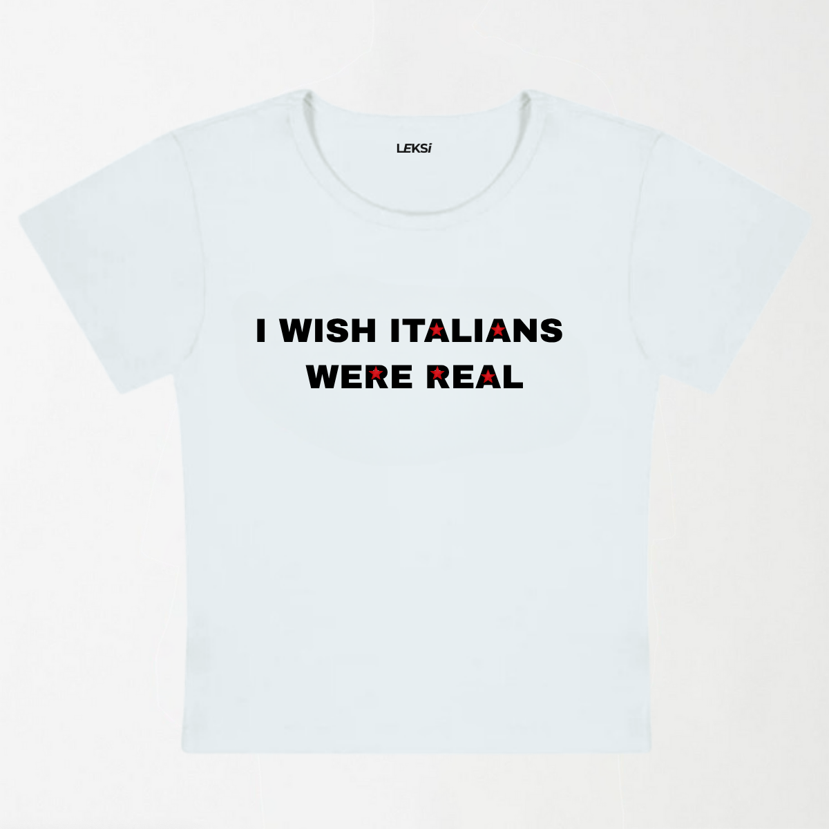 I Wish Italians Were Real Y2K Baby Tee