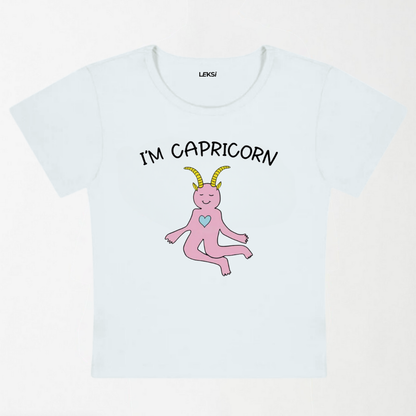 I'M Capricorn Y2K Baby Tee