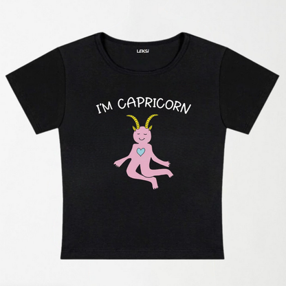 I'M Capricorn Y2K Baby Tee