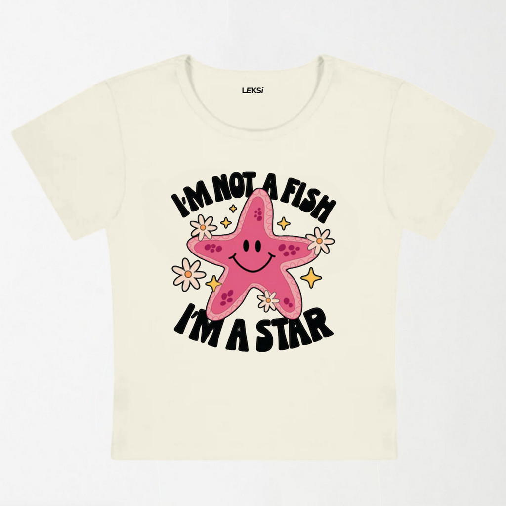 I'm Not A Fish I'm A Star Y2K Baby Tee