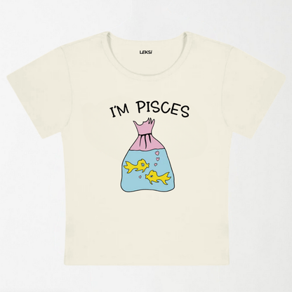 I'M Pisces Y2K Baby Tee