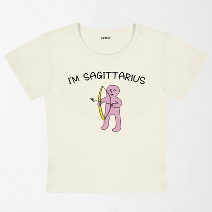 I'M Sagittarius Y2K Baby Tee