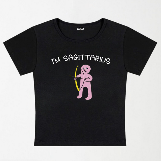 I'M Sagittarius Y2K Baby Tee