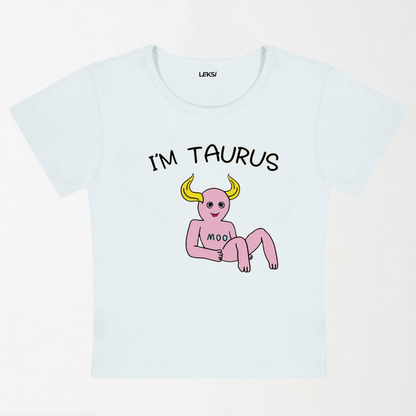 I'M Taurus Y2K Baby Tee