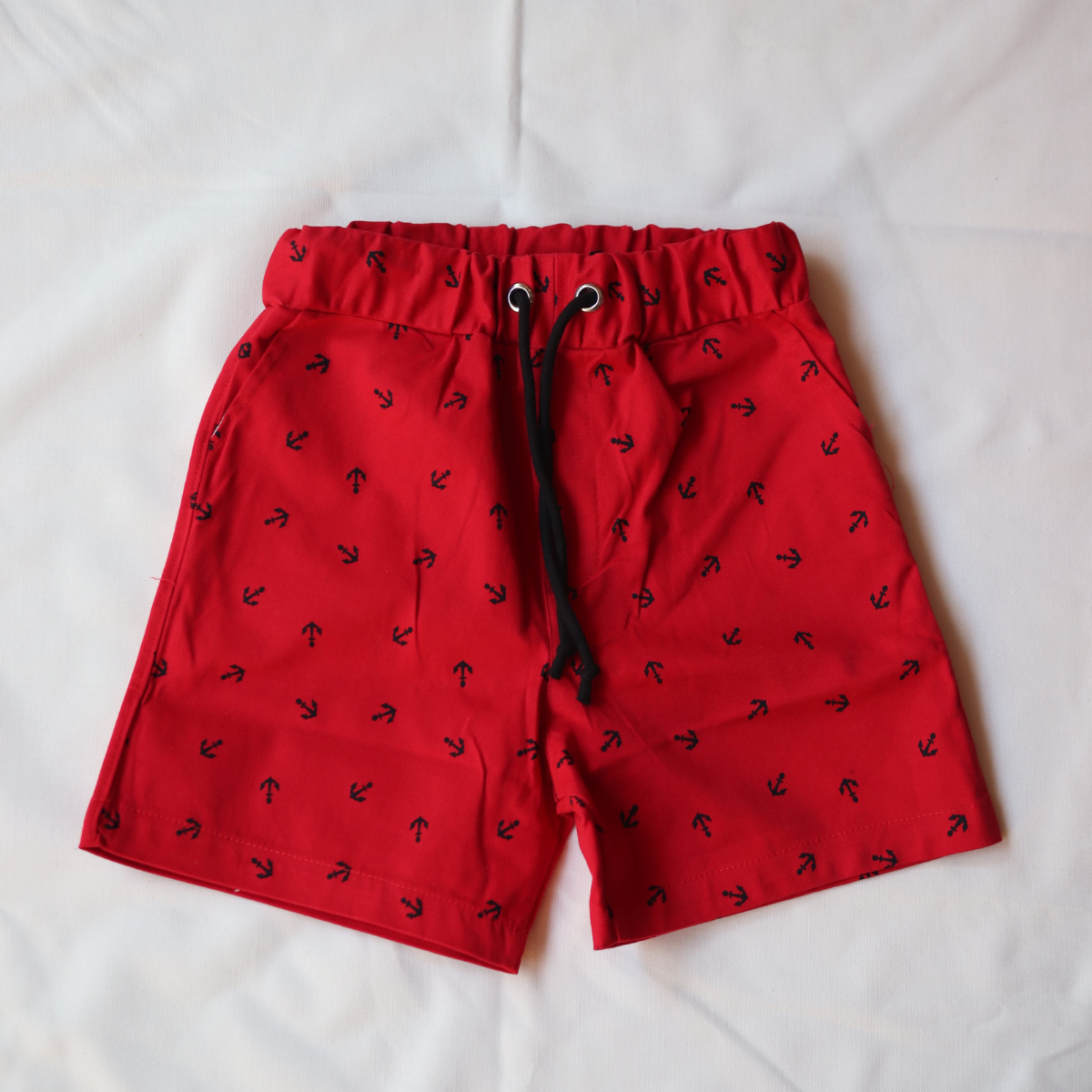 Red Anchor Shorts - Kids Unisex