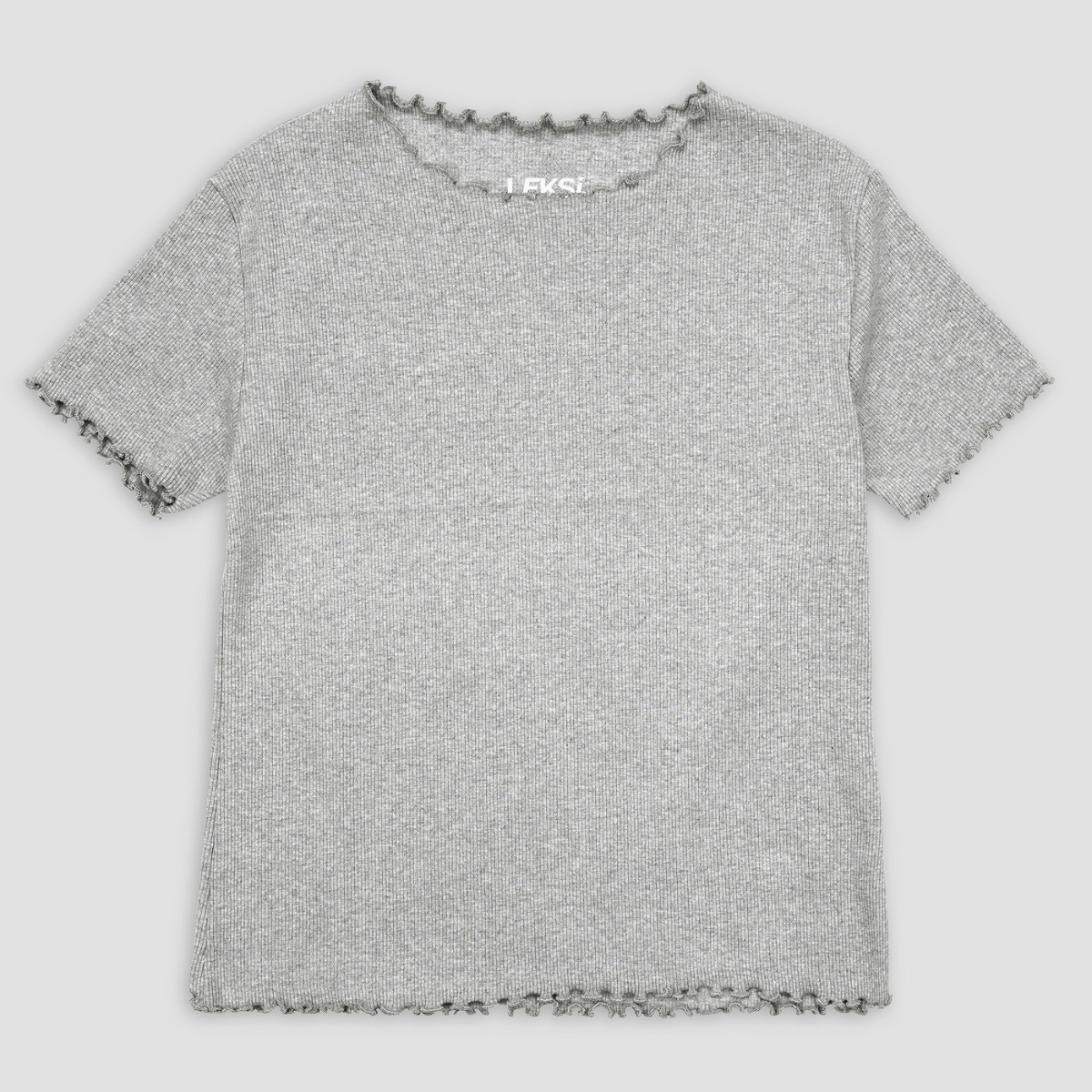 Heather Grey Ribbed Shirt