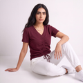 The Drawstring Plunge Top