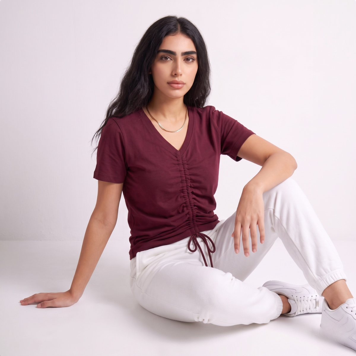 The Drawstring Plunge Top