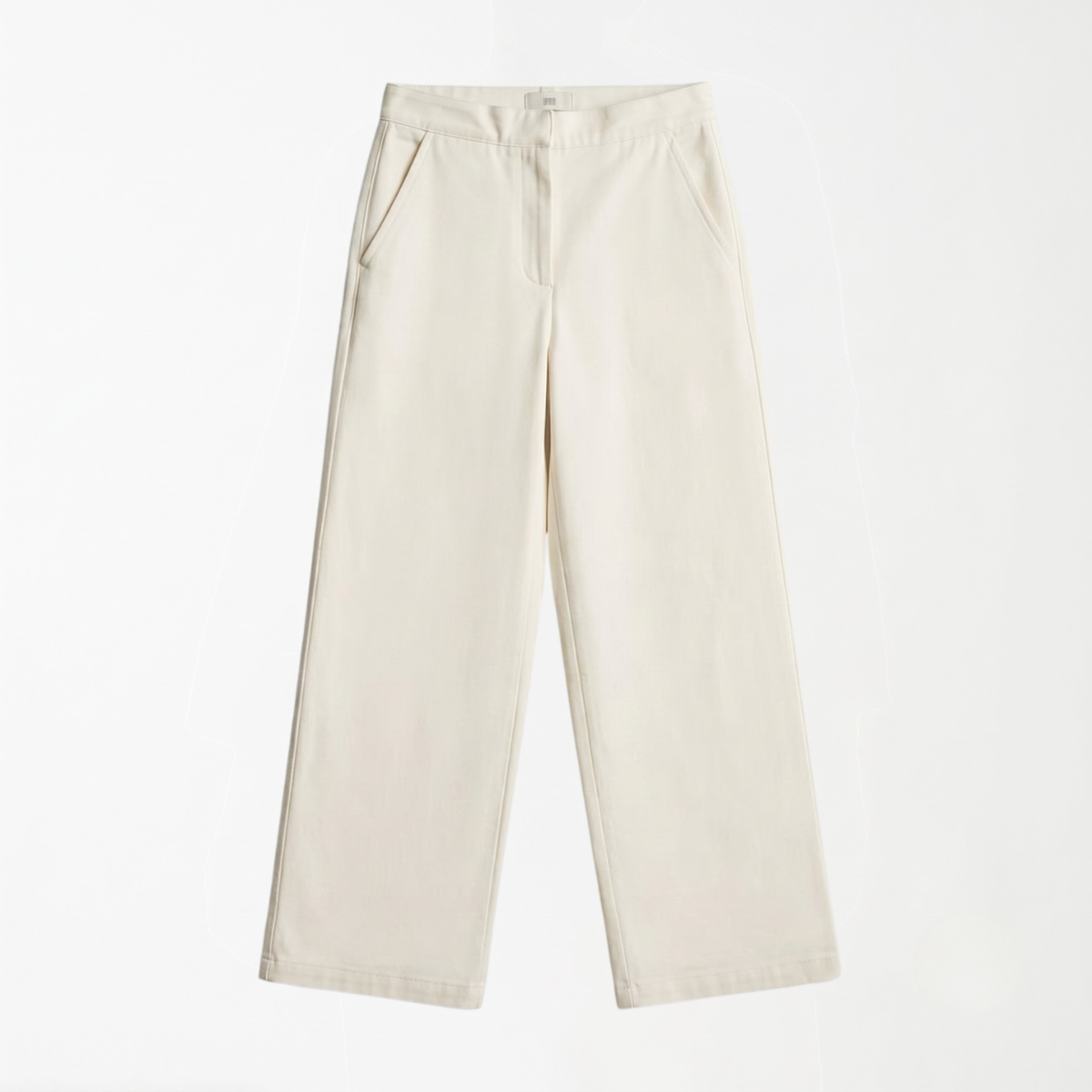 Classic Ivory Wide-Leg Pants