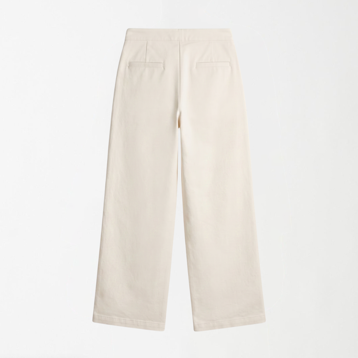 Classic Ivory Wide-Leg Pants