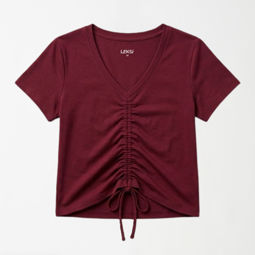 The Drawstring Plunge Top