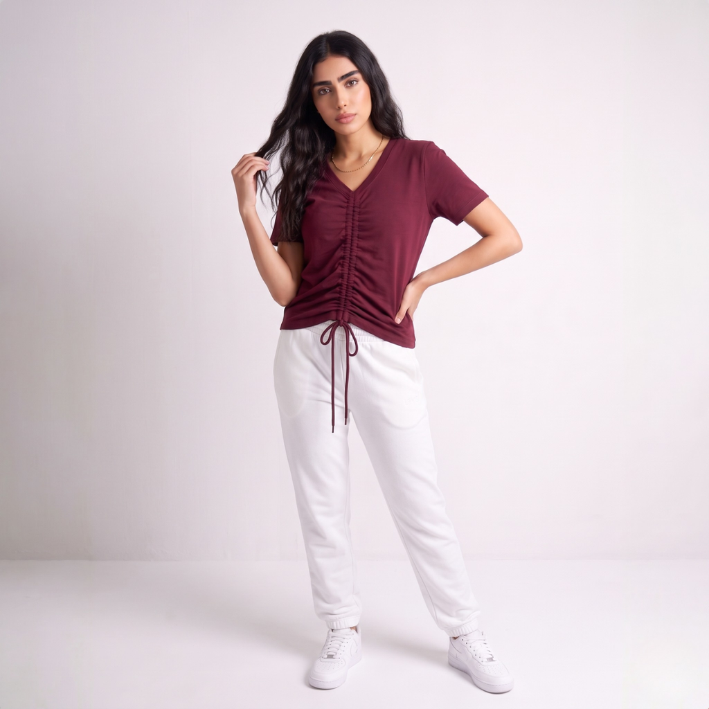 The Drawstring Plunge Top