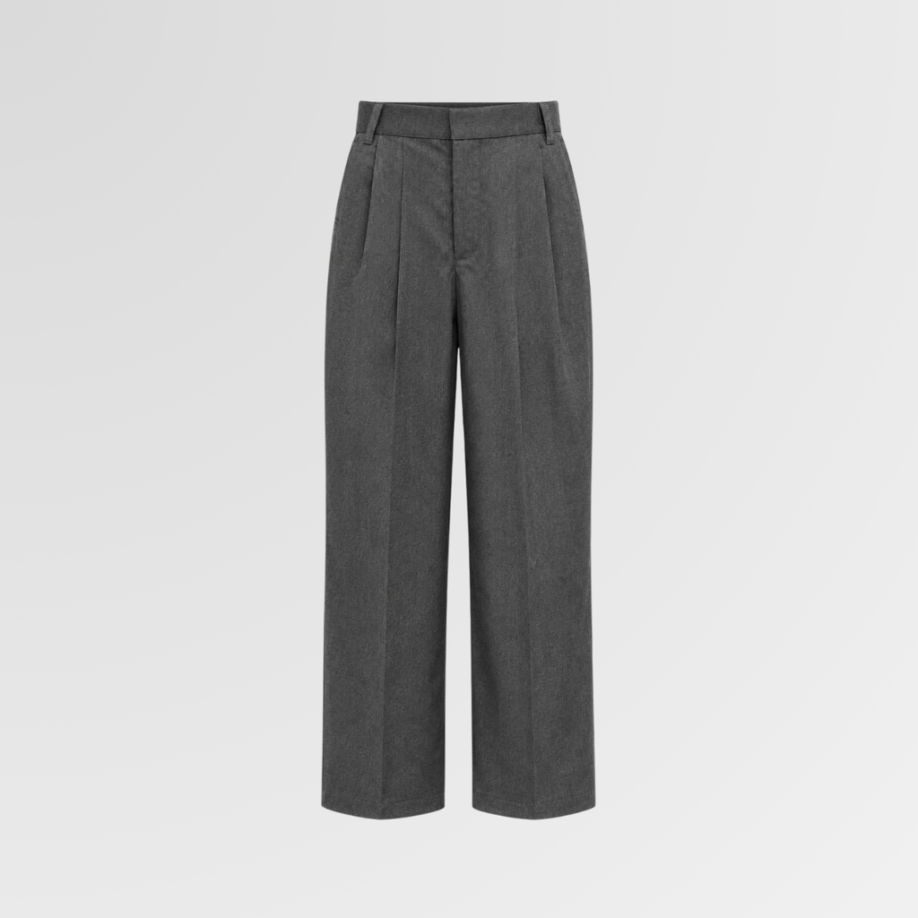 Classic Pleated Wide-Leg Pants