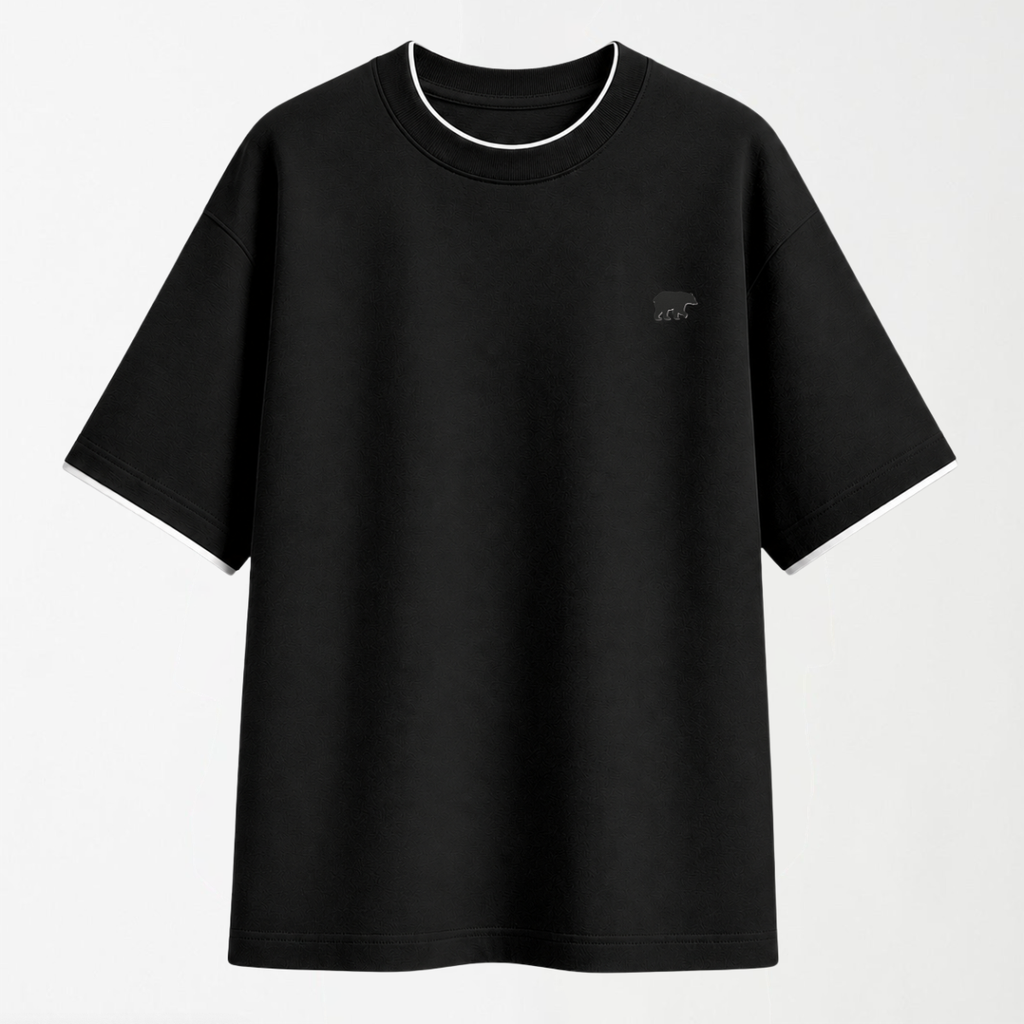 The Contrast Tipped Drop Shoulder Tee