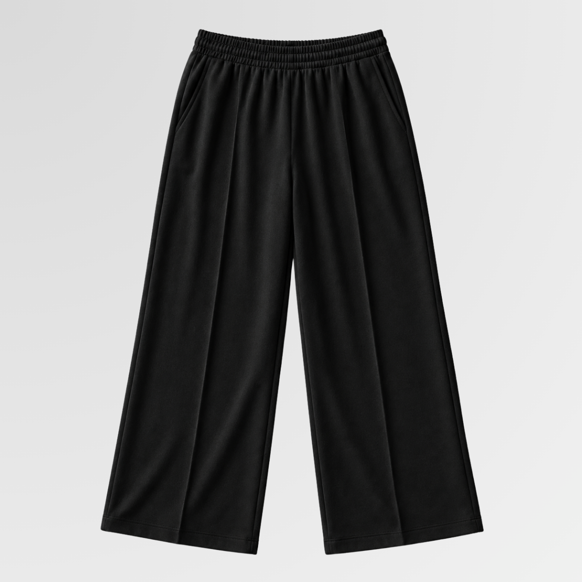 Carbon Wide-Leg Pull-On Trousers