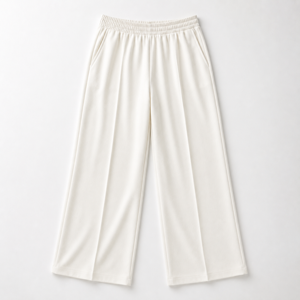 Pearl Wide-Leg Pull-On Trousers