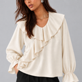 The Cascade Frill Ivory Top